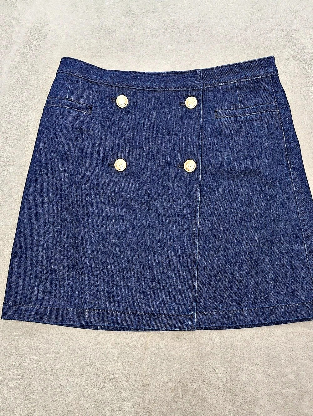 Ann Taylor Factory AFT Skirt Denim Mini Skirt in Blue Size 8 NWT